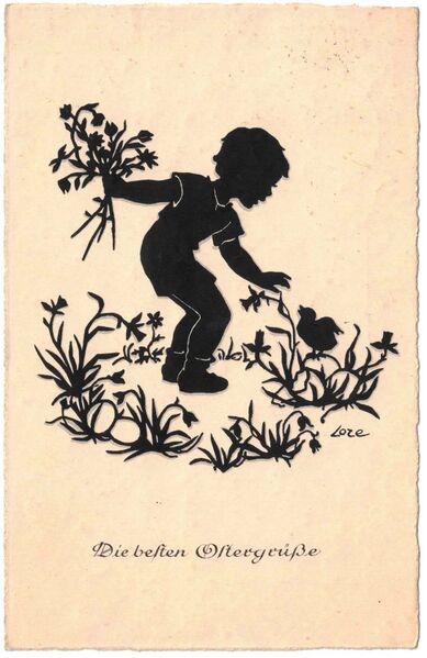 Datei:Postkarte Scherenschnitt LoreGronau Ostergrüße.jpg